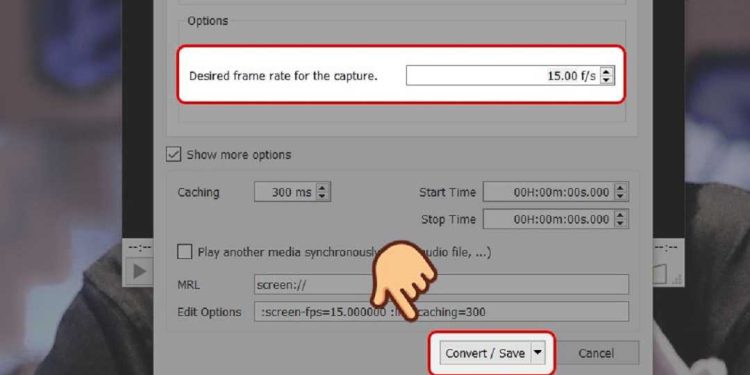 Thiết lập tốc độ (số hình/giây) cho video của mình ở Desired frame rate