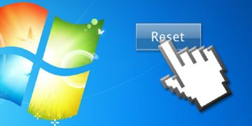 Cách reset máy tính win 7