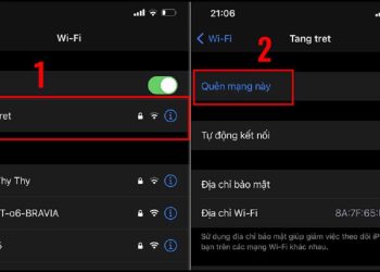 Quên mạng WiFi trên iOS
